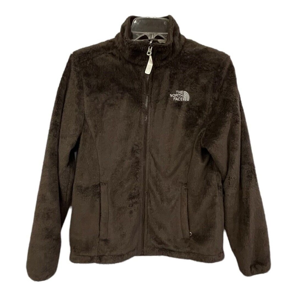 The North Face Womens Jacket Brown  Soft Fleece Faux Fur Full Zip Sz Small